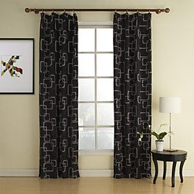Magic Black Print Window Curtain (Pair) Magic Black Print Window Curtain (Pair)