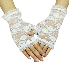 Lace Half Finger Bridal Gloves (More Colors Available)