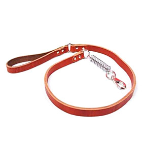 Genuine Leather Dog Leash (160cm x 2cm, Brown)