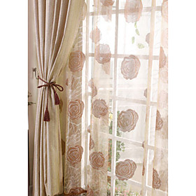 Beautiful Flower Sheer Curtains (Pair) Beautiful Flower Sheer Curtains (Pair)
