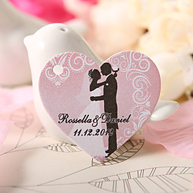 Personalized Heart Shaped Favor Tag - Wedding Kiss (Set of 60)