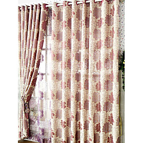 Beautiful Flowers Jacquard Window Curtains(Pair) Beautiful Flowers Jacquard Window Curtains(Pair)