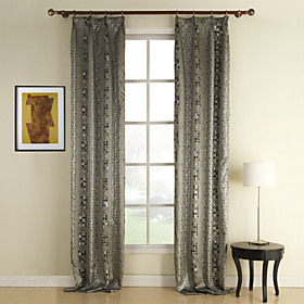 Rock Grey Print Window Curtain (Pair) Rock Grey Print Window Curtain (Pair)