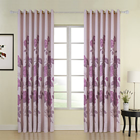 Bloom Flower Purple Window Curtains (Pair) Bloom Flower Purple Window Curtains (Pair)