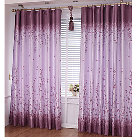 Flower Red Print Blackout Thermal Curtains (Pair) Flower Red Print Blackout Thermal Curtains (Pair)