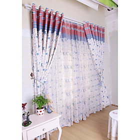 Stars Blue Sheer Curtains (Pair) Stars Blue Sheer Curtains (Pair)