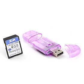 4GB SD Elite Pro Memory Card with USB SD Card Reader