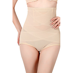 Chinlon/Cotton Boyshorts High Waist Shaper Briefs