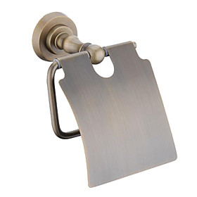 Antique Brass Finished Wall-mounted Toilet Roll Holder