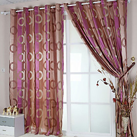 European-style Jacquard Purple Window Curtains (Pair) European-style Jacquard Purple Window Curtains (Pair)