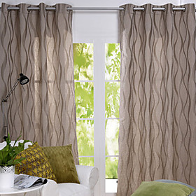 Brown Jacquard Window Curtains (Pair) Brown Jacquard Window Curtains (Pair)