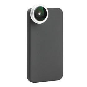 0.24x 190 Degree Super Fish Eye Thread Lens with Back Case for iPhone 4 and 4S