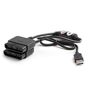 Dual PS2 Controller to USB Convertor for PC (Black)