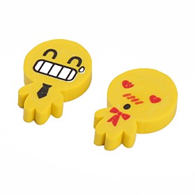 Humanoid Smiling Face Eraser (Random Color)
