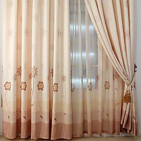 Flowers Country Print Window Curtains (Pair) Flowers Country Print Window Curtains (Pair)