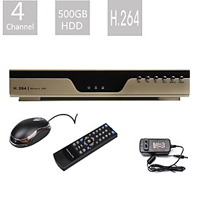4 Channel DVR CCTV Security System (500G HardDisk, Network View,VGA Output)