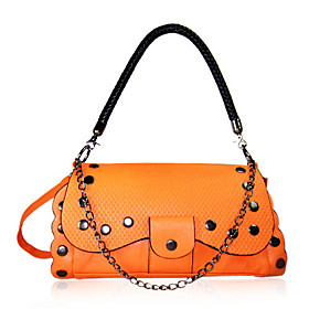 Stylish PU shoulder Bag With Rivet   Chain