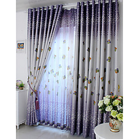 Purple Ocean Sheer Curtains (Pair) Purple Ocean Sheer Curtains (Pair)