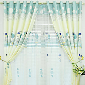 Geometry Casual Window Curtain Set (Pair) Geometry Casual Window Curtain Set (Pair)