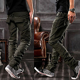 Solid Color Men's Casual Cotton Pants