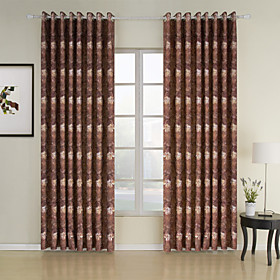 Red Flower Country Window Curtains (Pair) Red Flower Country Window Curtains (Pair)