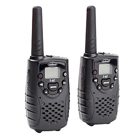 Premium 22-Channel GMRS FRS Walkie Talkie (5KM range, 2-Pack, Black)