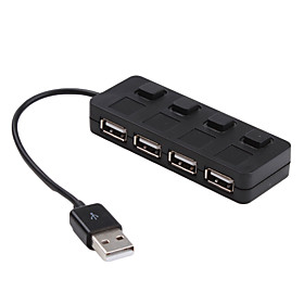 4-Port USB 2.0 Hi-Speed Hub (Black)