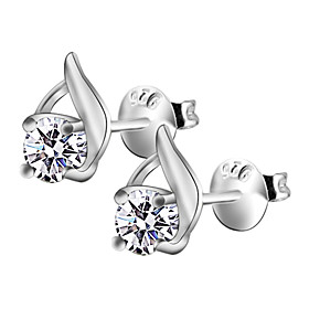 Fashion And Special Rhinestone Silver Plated Stud Earrings