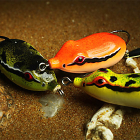 Snakehead Frog Water Surface Plastic Fishing Lure 60MM 14G(1pc/Color Assorted)