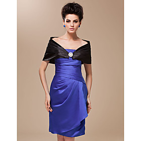 Satin With Rhinestone Clasp Wedding / Special Occasion Shawl (More Colors Available)