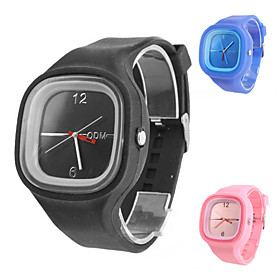 Unisex Jelly Style Silicone Analog Quartz Wrist Watch (Assorted Colors)