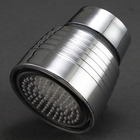 Cool Color Changing Chrome Finish LED Faucet Spout Light (Male, 2 Adapters)