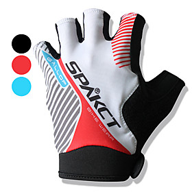 Stripe Pattern Half Finger Motorbikes Gloves with Wrist Protection (Assorted Colors)