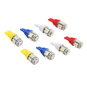 T10 5 5050 SMD LED Car Signal Lights (2-Pack, 4 Colors Availble)