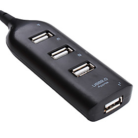 3-Port Mini USB Hub (Black)