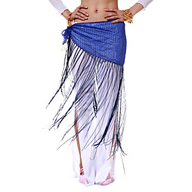 Dancewear Polyester With Sequins/Tassels Performance Belly Dance Belt For Ladies More Colors
