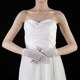 Lace Wrist Length Fingertips Bridal Gloves (More Colors)