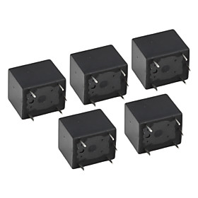 HK3FF-DC12V-SHG 5-Pin Power Relay - Black (5-Piece)