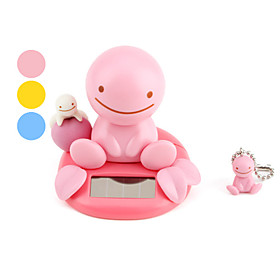 Solar Powered Smiling Face Nodding Toy (Assorted Colors)