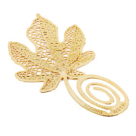 Novelty Maple Leaves Pattern Bookmark (Golden)