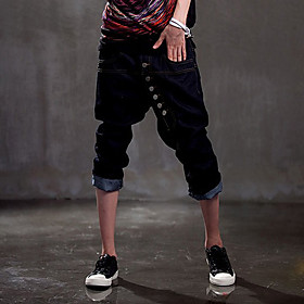 Single Breasted Design Mens' Cropped Jeans