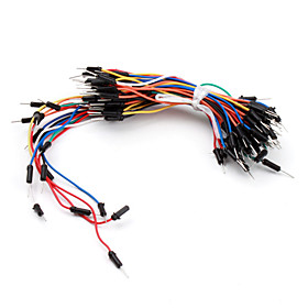 Electronics DIY Solder-less Flexible Breadboard Jumper Cable Wires 65Pcs