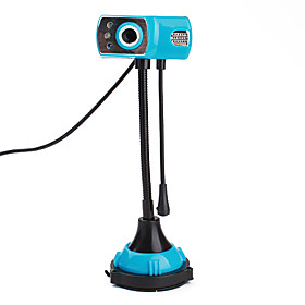 8 Megapixel Flexible USB Webcam with Microphone (Blue)