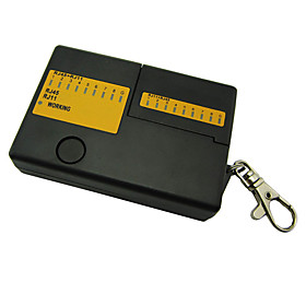 Mini RJ45 LAN Cable and RJ11 Phone Cable Tester with Key Chain