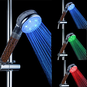 ABS Chrome Finish LED Shower Head with Water Filtering Function