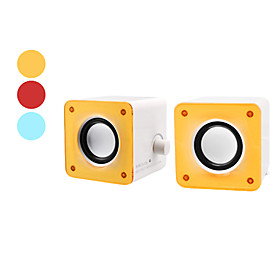 Mini Ultra-Bass Speakers for PC, MP3 Player and Mobile Cell Phones (3W x 2, Assorted Colors)