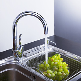 Sprinkle by Lightinthebox - Contemporary Solid Brass Kitchen Faucet Chrome Finish