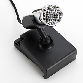 Mini Clip-On Desktop Microphone (3.5mm, Silver)