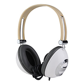 3.5mm High Fidelity Stereo Headband Headphone with Microphone -White