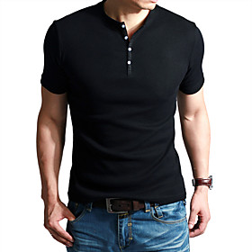 Mens Fashion Cozy Round Collar Tight T Shirt
